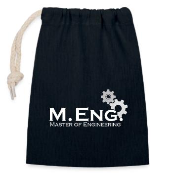 Master of Engineering Ingenieur M.Eng. Abschluss - Verschließbarer Geschenkbeutel aus Baumwolle (14x20cm) - Navy - Vorne