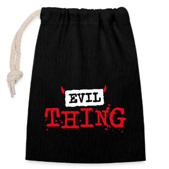Evil Thing - Closable cotton gift bag (14x20cm) - black - Front