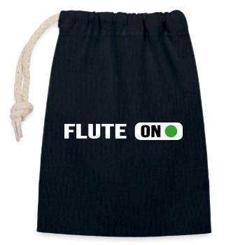 flûte cuivres musique concert flûte flûte flûte - Sac cadeau en coton avec cordon (14 x 20 cm) - bleu marine - Devant