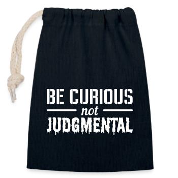 Bullying - Closable cotton gift bag (14x20cm) - navy - Front