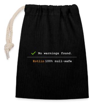 Sweat à capuche et chemise Nerd Kotlin, tasse de fan de codage - Sac cadeau en coton avec cordon (14 x 20 cm) - noir - Devant