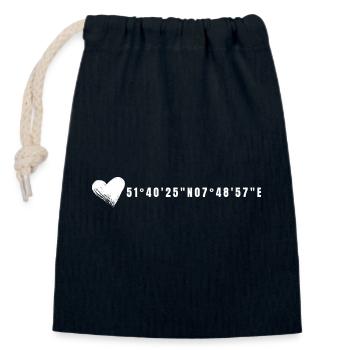 Hamm Herz coordinates - Closable cotton gift bag (14x20cm) - navy - Front