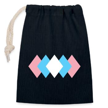 Subtiler Transgender-Stolz - Verschließbarer Geschenkbeutel aus Baumwolle (14x20cm) - Navy - Vorne