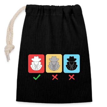 Cybersecurity Cyber Programmer Hacker - Closable cotton gift bag (14x20cm) - black - Front