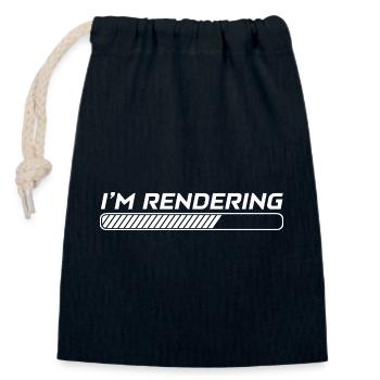 Ich rendere Video Editor Filmemacher Videograf - Verschließbarer Geschenkbeutel aus Baumwolle (14x20cm) - Navy - Vorne