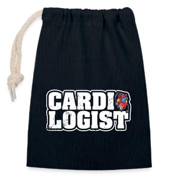 Kardiologe Ausbildung Kardiologie Beruf Herz - Verschließbarer Geschenkbeutel aus Baumwolle (14x20cm) - Navy - Vorne