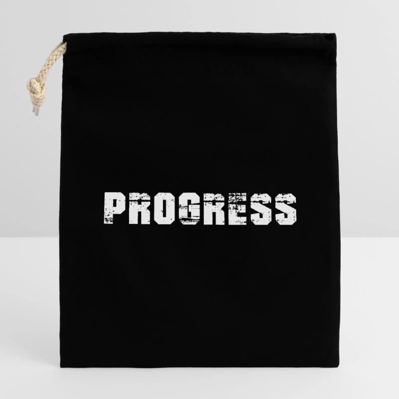 Progrès Sac cadeau en coton avec cordon (14 x 20 cm)