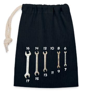 Always Lost - Closable cotton gift bag (14x20cm) - navy - Front