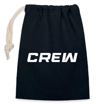crew - Closable cotton gift bag (14x20cm) - navy - Front