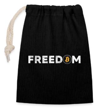 The Evolution of Money - Bitcoin Shirt Crypto - Closable cotton gift bag (14x20cm) - black - Front
