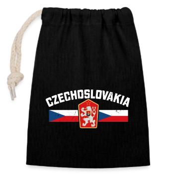 Tschechien National Slowakei Patriotisch Land - Verschließbarer Geschenkbeutel aus Baumwolle (14x20cm) - Schwarz - Vorne