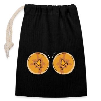 Pancake Breakfast Pancakes - Closable cotton gift bag (14x20cm) - black - Front