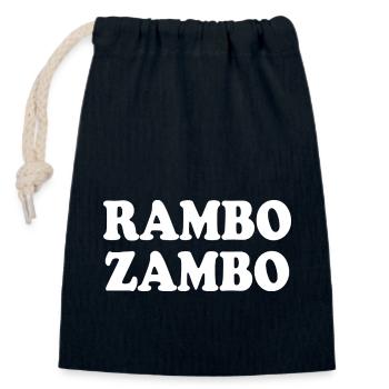 Rambo zambo - Closable cotton gift bag (14x20cm) - navy - Front