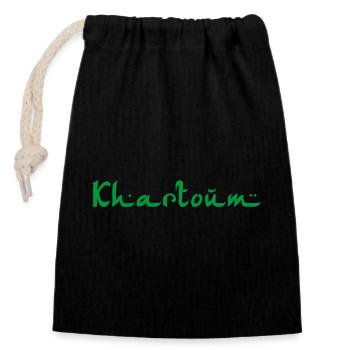 Khartoum Sudan - Closable cotton gift bag (14x20cm) - black - Front