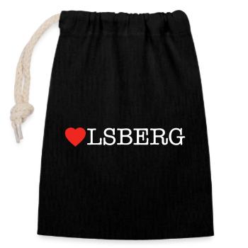Olsberg - Verschließbarer Geschenkbeutel aus Baumwolle (14x20cm) - Schwarz - Vorne
