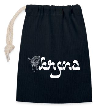 Hindu Indien Buddhist Krishna Flöte Musik - Verschließbarer Geschenkbeutel aus Baumwolle (14x20cm) - Navy - Vorne