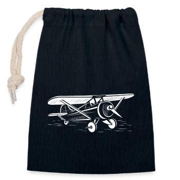 Ultraleichtflugzeuge für Flugzeuge - Verschließbarer Geschenkbeutel aus Baumwolle (14x20cm) - Navy - Vorne