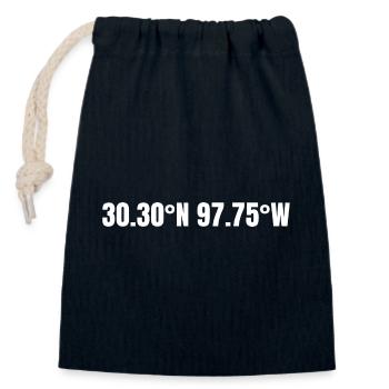 Coordonnées Austin, Texas, États-Unis - Sac cadeau en coton avec cordon (14 x 20 cm) - bleu marine - Devant
