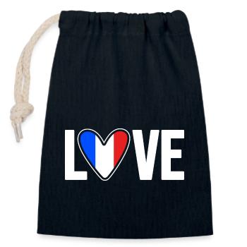 Frankreich - Verschließbarer Geschenkbeutel aus Baumwolle (14x20cm) - Navy - Vorne