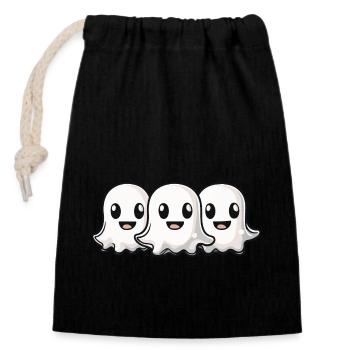 Ghosts Halloween Cute - Closable cotton gift bag (14x20cm) - black - Front
