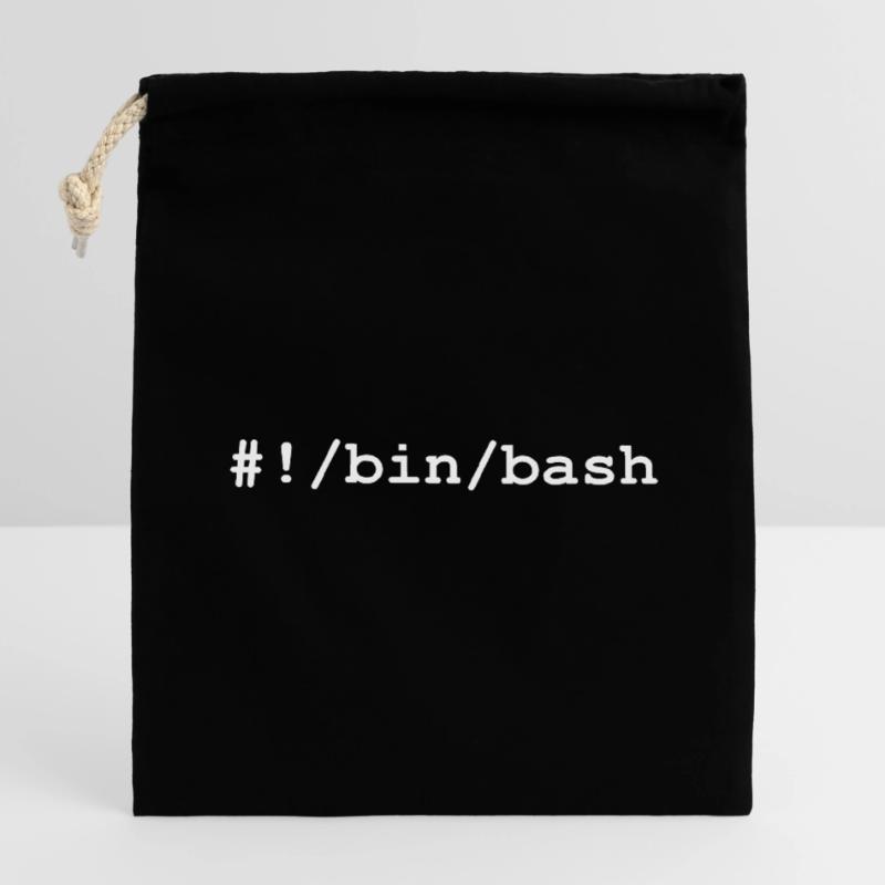 Shell bash / bourne-again sous Linux et Unix Sac cadeau en coton avec cordon (14 x 20 cm)