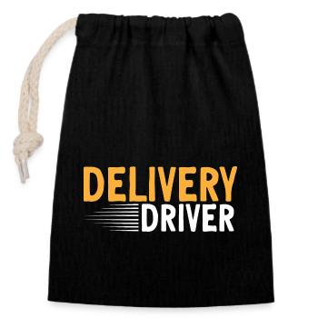 Supplier Package Delivery - Closable cotton gift bag (14x20cm) - black - Front