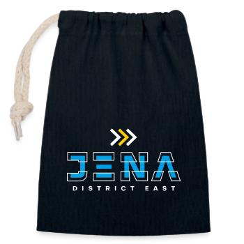 Jena District East - Verschließbarer Geschenkbeutel aus Baumwolle (14x20cm) - Navy - Vorne