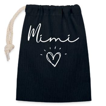 Mimi. mimi gift - Closable cotton gift bag (14x20cm) - navy - Front