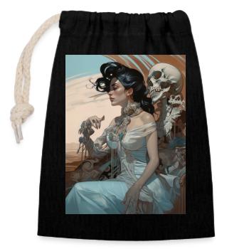 Ghotic Class - Closable cotton gift bag (14x20cm) - black - Front