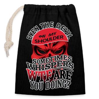 Devil's Whisper: Inner Conflict Edition - Closable cotton gift bag (14x20cm) - black - Front
