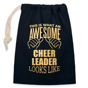 Cheerleader - Verschließbarer Geschenkbeutel aus Baumwolle (14x20cm) - Navy - Vorne