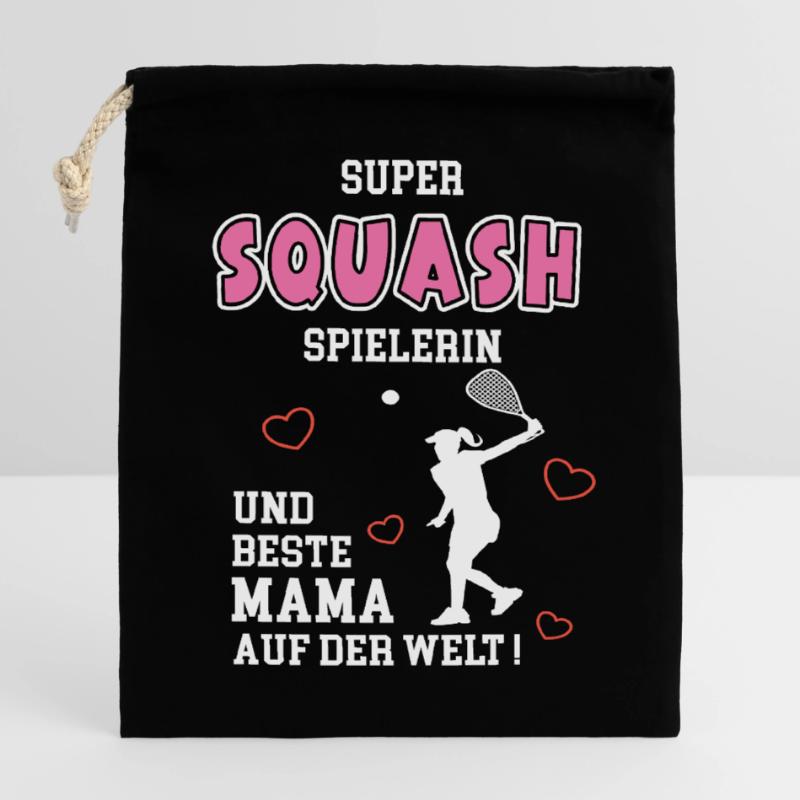 Squash Beste Mama Mutter Muttertag Geburtstag Verschließbarer Geschenkbeutel aus Baumwolle (14x20cm)