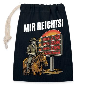 Tanken Sprit Preis - Verschließbarer Geschenkbeutel aus Baumwolle (14x20cm) - Navy - Vorne