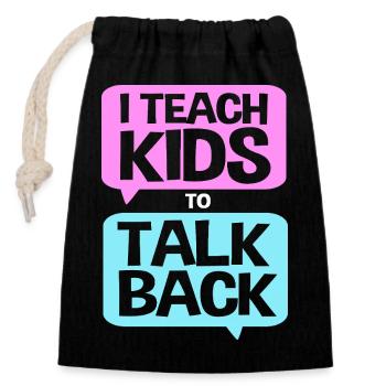 Speech Therapist Speech Therapist - Closable cotton gift bag (14x20cm) - black - Front
