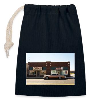 Business Farmer - Closable cotton gift bag (14x20cm) - navy - Front