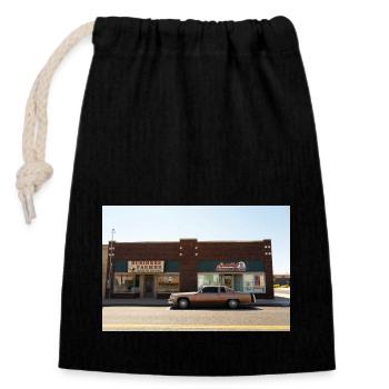 Business Farmer - Verschließbarer Geschenkbeutel aus Baumwolle (14x20cm) - Schwarz - Vorne