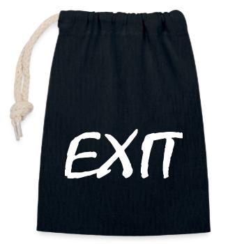 Exit - Verschließbarer Geschenkbeutel aus Baumwolle (14x20cm) - Navy - Vorne