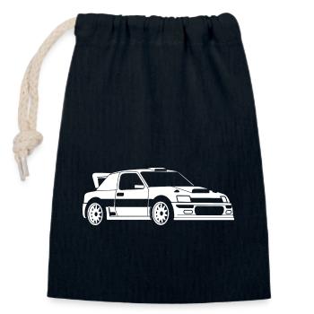 Voiutre de rallye - Sac cadeau en coton avec cordon (14 x 20 cm) - bleu marine - Devant