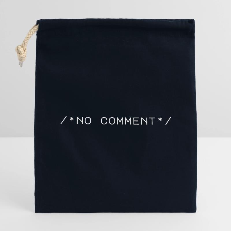 Ordinateur Travail Informatique Codeur Code Nerd Monstre Informatique Sac cadeau en coton avec cordon (14 x 20 cm)