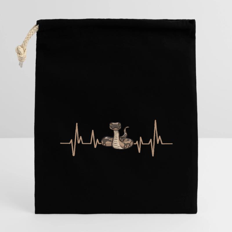 Ball Python Schlange Königspython Verschließbarer Geschenkbeutel aus Baumwolle (14x20cm)