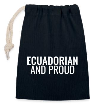 Ecuadorian And Proud Ecuador Ecuadorianische - Verschließbarer Geschenkbeutel aus Baumwolle (14x20cm) - Navy - Vorne