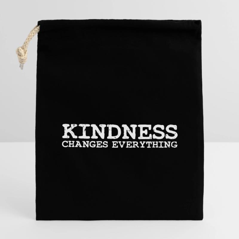Cool Kindness Changes Everything For The Empathy Verschließbarer Geschenkbeutel aus Baumwolle (14x20cm)