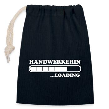 Handwerkerin Spruch Lustiges Handwerkerin Geschenk - Verschließbarer Geschenkbeutel aus Baumwolle (14x20cm) - Navy - Vorne