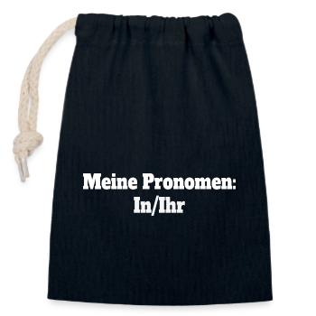 Lustige Statement Sprüche | Geschenkidee Männer - Verschließbarer Geschenkbeutel aus Baumwolle (14x20cm) - Navy - Vorne