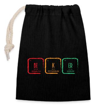 Periodic table - Closable cotton gift bag (14x20cm) - black - Front