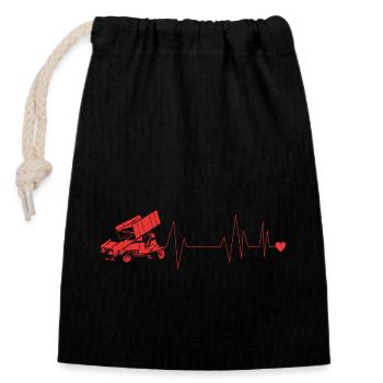 Dirt Track Racing - Closable cotton gift bag (14x20cm) - black - Front