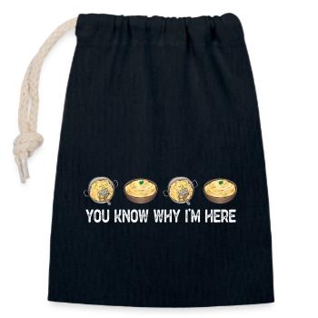 Mashed potatoes Mashed potatoes - Closable cotton gift bag (14x20cm) - navy - Front