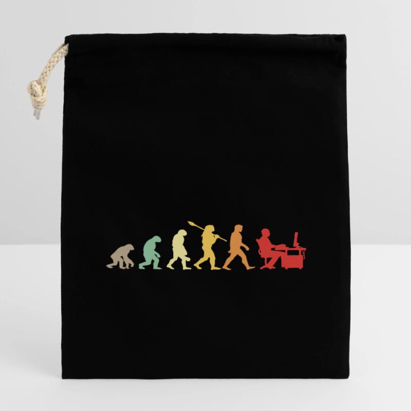 Darwin Evolution for Geeks 💻 Closable cotton gift bag (14x20cm)