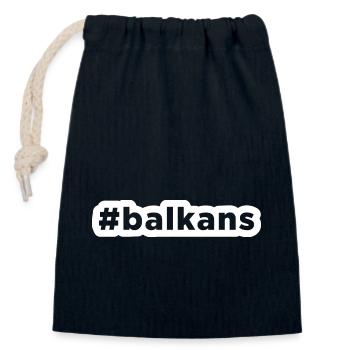 Balkan Slav Brate Herkunft Urlaub Serbien - Verschließbarer Geschenkbeutel aus Baumwolle (14x20cm) - Navy - Vorne