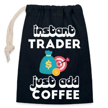 Bitcoin Trading Crypto Aktien - Verschließbarer Geschenkbeutel aus Baumwolle (14x20cm) - Navy - Vorne